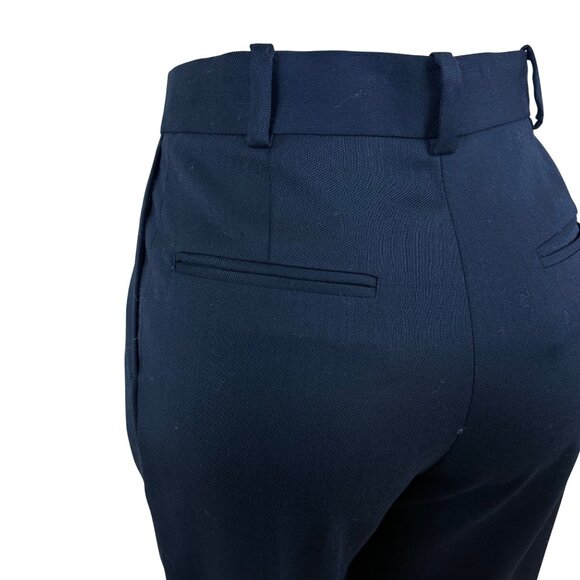 Cos Womens Black Polyester & Wool Blend Pleated High-Waist Trousers Size 2 - Picture 5 of 9